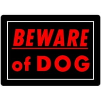 Hillman English Black Beware of Dog Sign 10 in. H X 14 in. W
