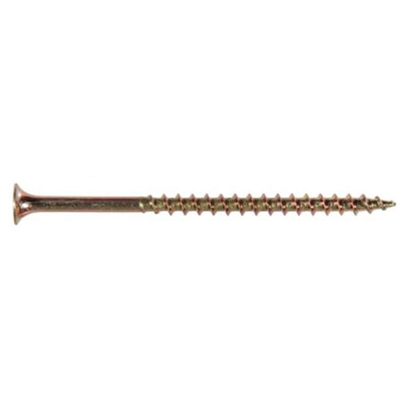 Hillman Fas-N-Tite Wood Screws, Phillips, Zinc & Yellow, 3-In. x 8, 1/4-Keg Bucket