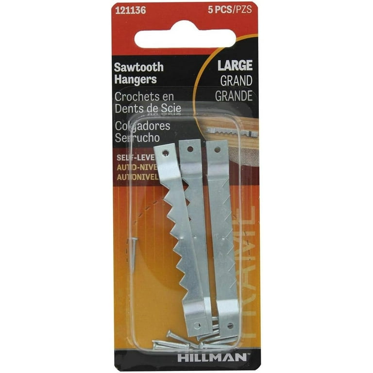 Hillman AnchorWire Steel Zinc Silver Large Self-Leveling Hanger 1 lb 5 pk Hillman AnchorWire Steel Zinc Silver Large Self-Leveling Hanger 1 lb 5 pk