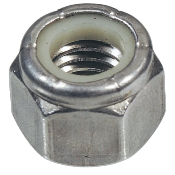 Hillman Fastener Corp Hillman Stainless Steel Course Thread Nylon Insert Lock Nut - Pack of 2