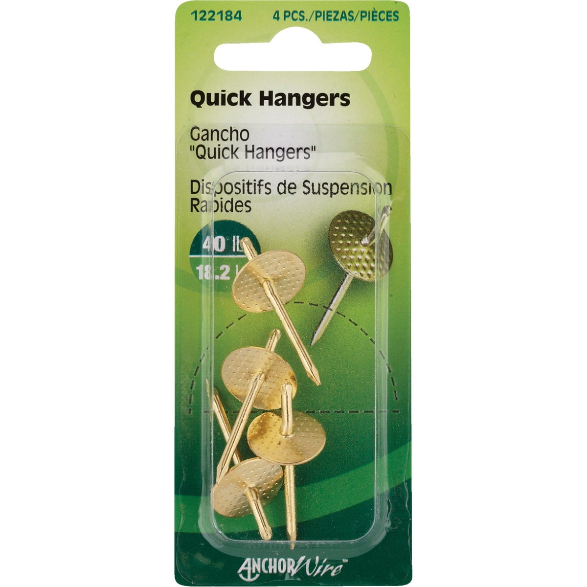 Hillman Fasteners 122184 40 lbs. Picture Quick Hanger - 4 Pack