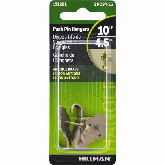 Hillman Fasteners 122261 Fleur De Lis Push Pin Hangers Cd3