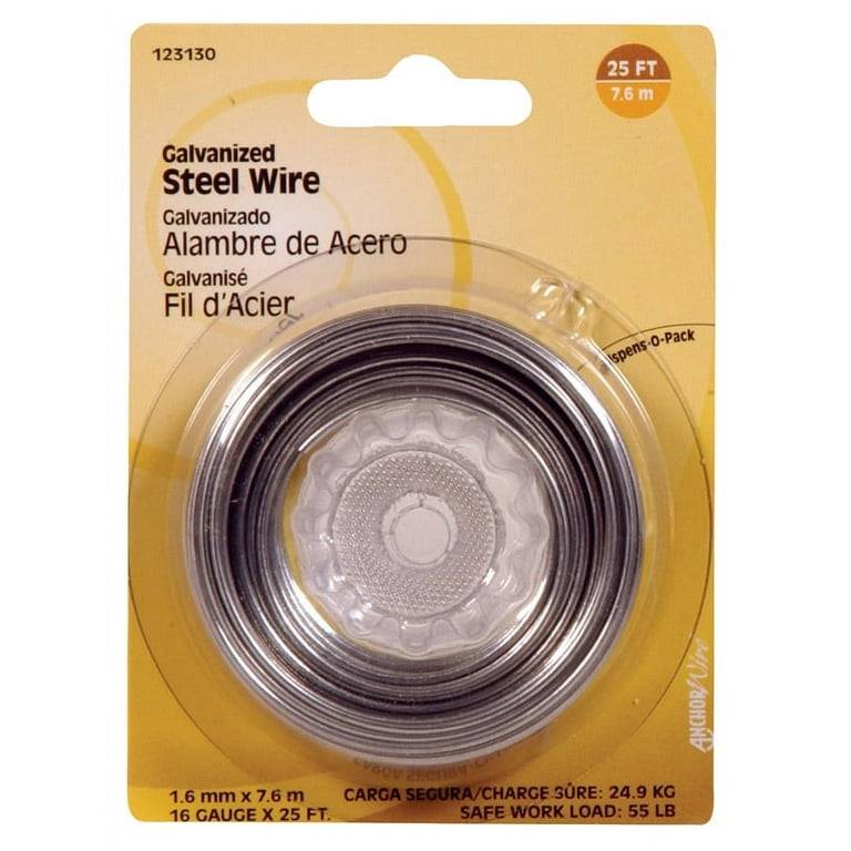 Hillman 25 ft. L Galvanized Steel 16 Ga. Wire Hillman 25 ft. L Galvanized Steel 16 Ga. Wire