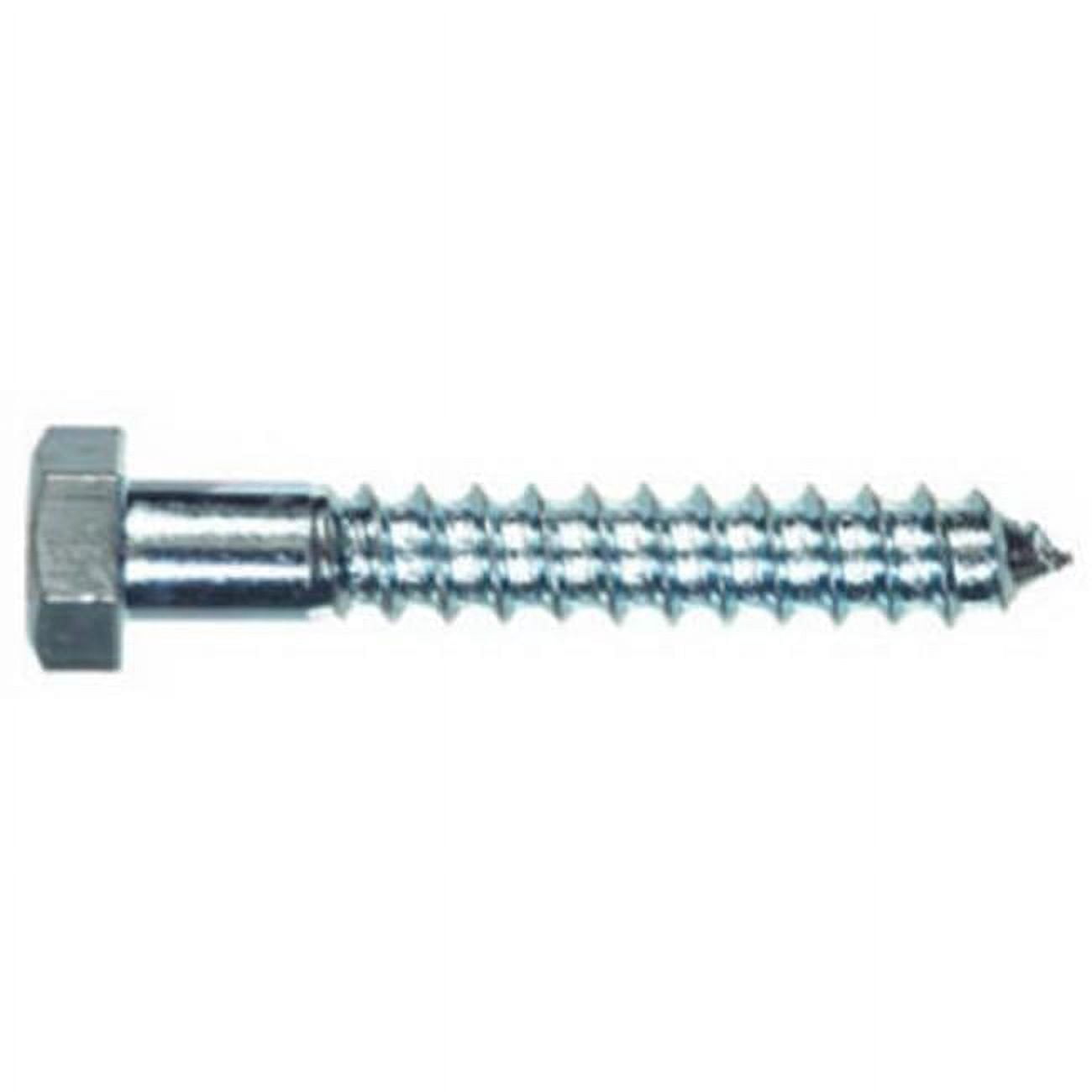 Hillman Fasteners 230006 0.25 x 1.25 in. Zinc Hex Head Lag Bolt, 100 Pack