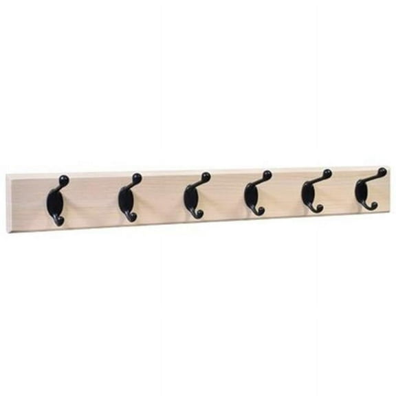 Hillman Fasteners 230028 27 in. High & Mighty Hook Board, Beech & Oil Rubbed Bronze