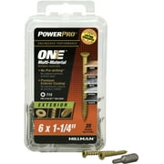 Hillman Fasteners 240665 6 x 1.25 in. Exterior Flat Head One Screw - Bronze Epoxy&#44; Pack of 35