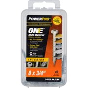 Power Pro ONE No. 8 x 3/4 in. L Star Pan Head Zinc-Plated Steel Multi-Material Screw 40 pk