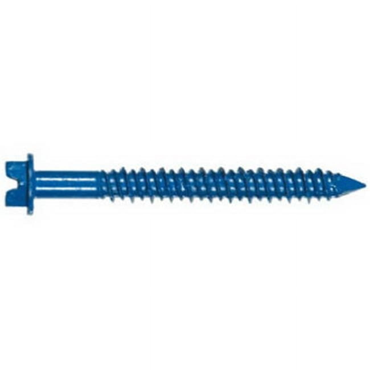 Hillman Fasteners 375287 100 Pack- 0.18 x 1.75 in. Hex Washer Head Tapper Concrete Screw Anchor With Bit