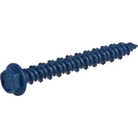 Hillman Fasteners 376501 0.188 x 1.75 in. Power Pro Blue Hex Washer-Head Concrete Screw Anchors - Blue