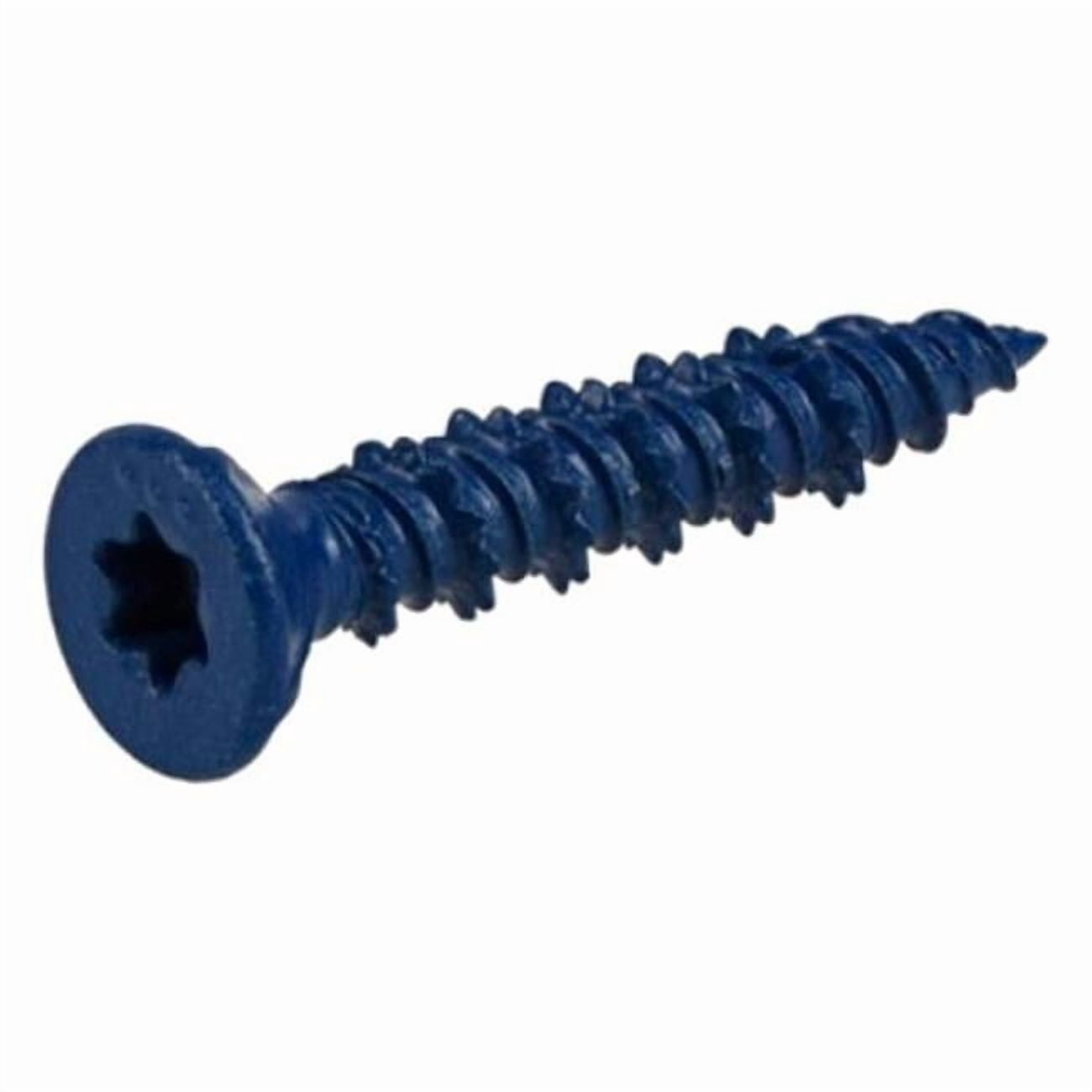Hillman Fasteners 376522 0.18 x 1.25 Flat Head Power Pro Concrete Screw Anchors - Blue