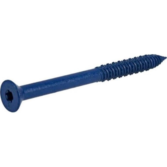 Hillman Fasteners 376542 0.312 x 3.75in. Flat Head Concrete Screw Anchors - Blue Epoxy Coated