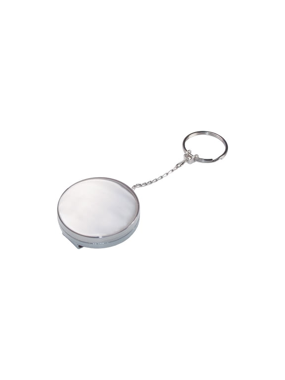 711084 Key Chain Steel Silver Retractable Cord Stainless Steel