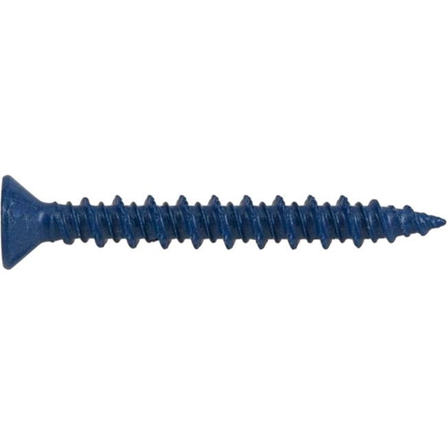 Hillman Fasteners 377255 FP-XL Power Pro Blue Flat-Head Phillips Concrete Screw Anchors - 0.18 x 1.75 in.