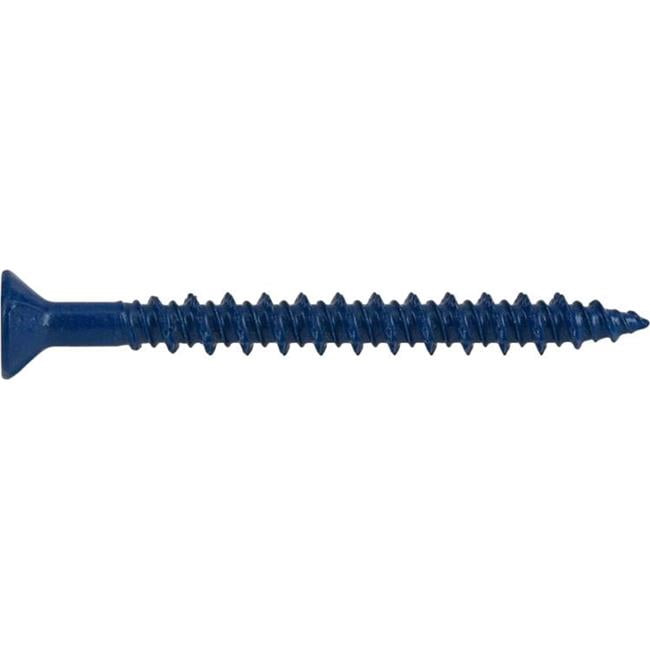 Hillman Fasteners 377256 FP-XL Power Pro Blue Flat-Head Phillips Concrete Screw Anchors - 0.18 x 2.25 in.