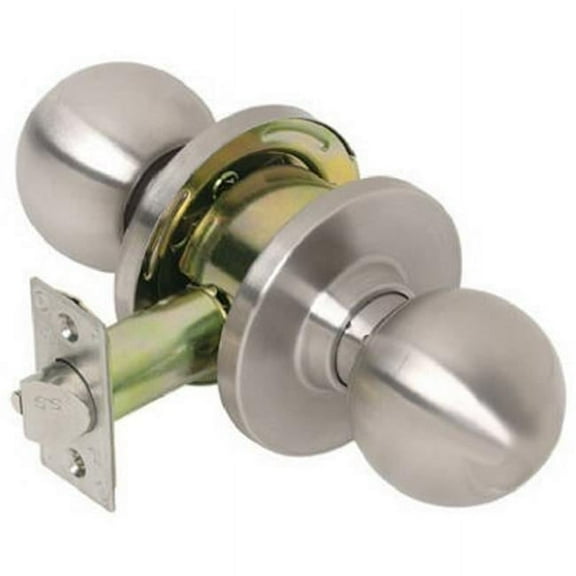 Hillman Fasteners Stainless Steel Cylindrical Passage Ball Knob Lock