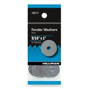 Hillman Fender Washers, 3/16" x 1", Zinc Plated, Steel, 5 Pack