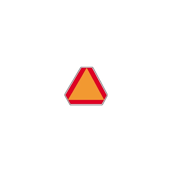 Hillman English Orange/Red Slow Moving Vehicle Sign 14 in. H X 16 in. W