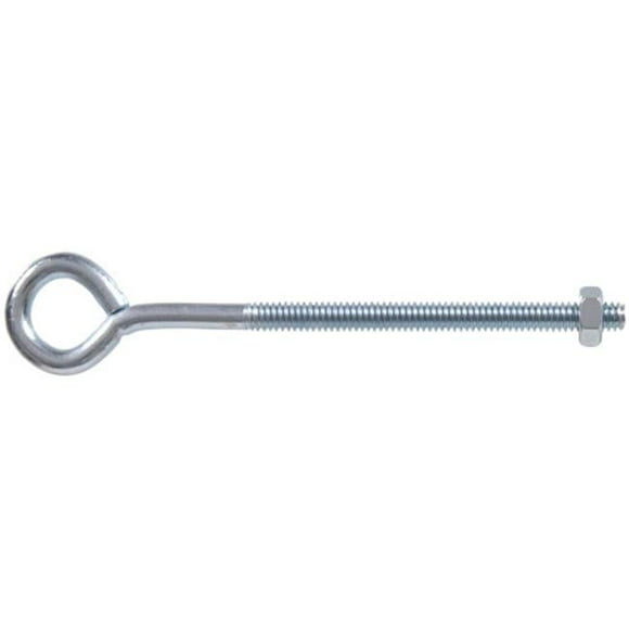 Hillman Group 320714 Flagged - Eye Bolt With Hex Nut, 0.25 - 20 x 5 in. - Pack of 10