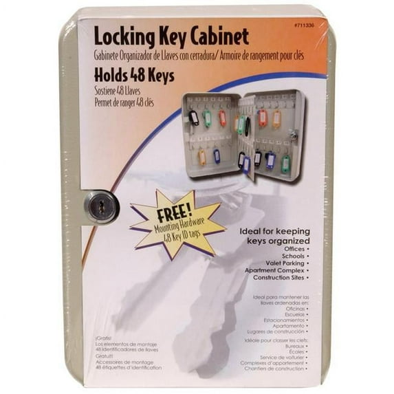 Hillman Group 711336 48 Key Locking Key Cabinet - - Pack of 2 2 Piece