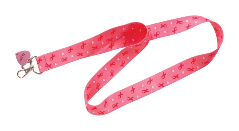 Hillman Group 712180 Breast Cancer Awareness Lanyard with Hope Charm -  6 Piece