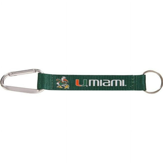 Hillman Group 712407 Bucket Carabiner NCAA Key Ring - University of Miami