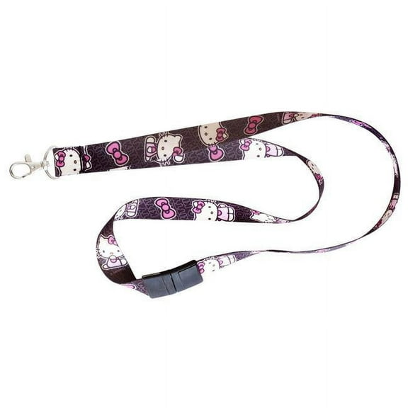 Hello Kitty Black Lanyard Keychain