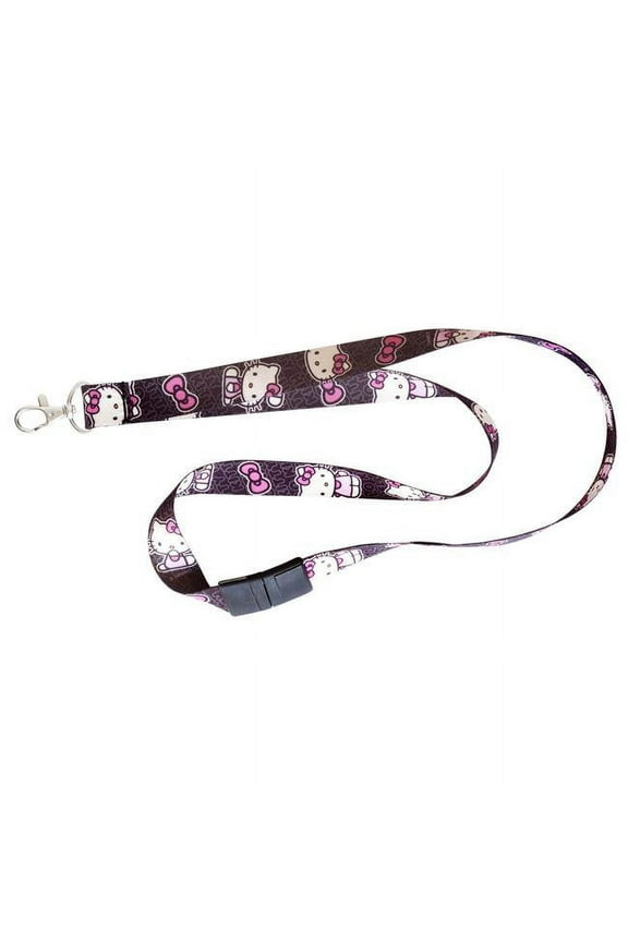 Hello Kitty Black Lanyard Keychain