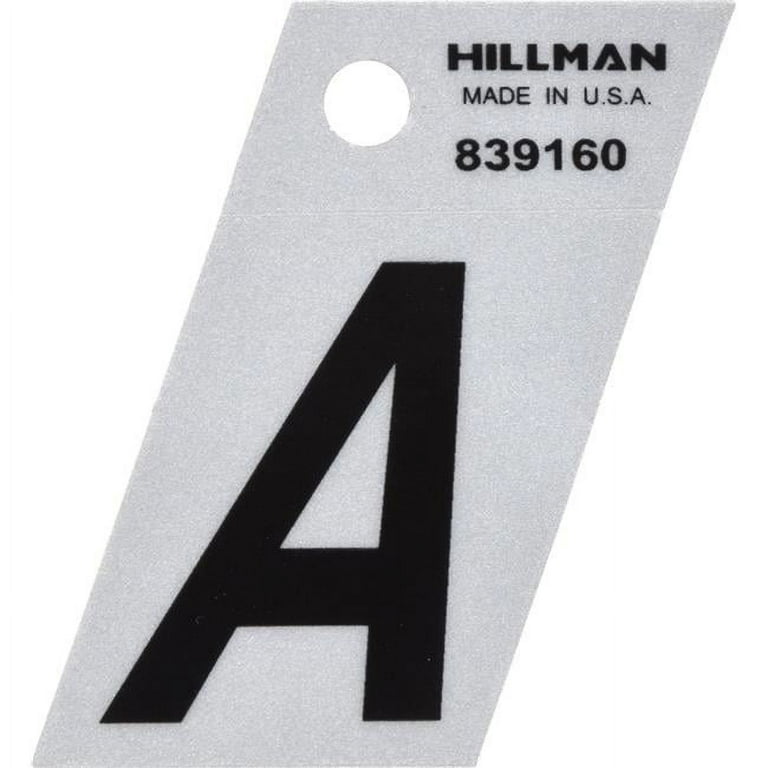 Hillman 3 Black/Silver Reflective Letter Mailbox Stickers