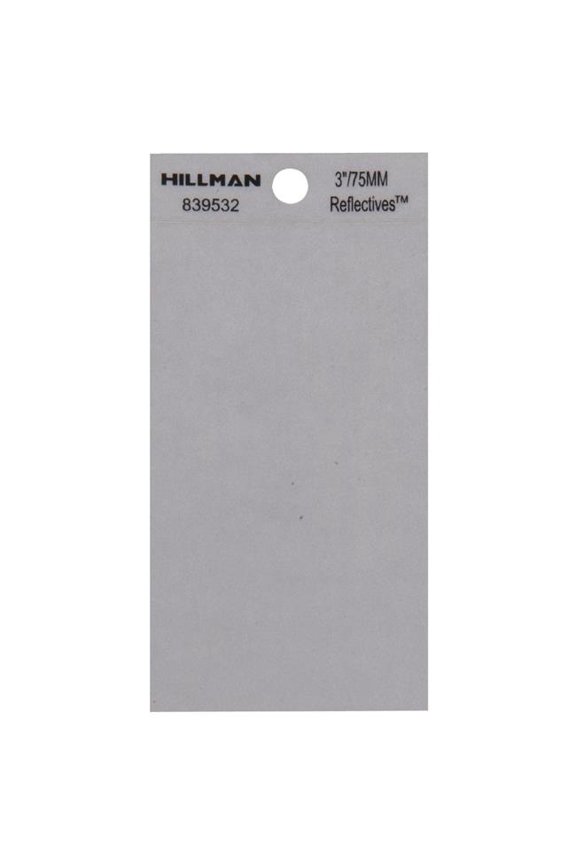 Group 839532 3 in. Black & Silver Reflective Mylar Thin Square Cut Self Adhesive Symbol - Blank