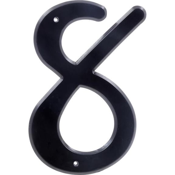 Hillman Group 839766 4 in. Nail-On Black Plastic House Number - 8 - 10 Piece