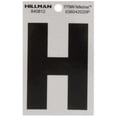 thumbnail image 1 of Hillman Group 840812 3 in. Black & Silver Reflective Mylar Thin Die-Cut Self Adhesive Letter - H pack of 6, 1 of 2