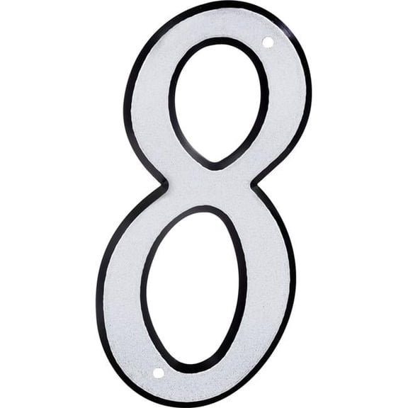 Hillman Group 841612 4 in. Nail-On Reflective Plastic House Number - 8 - 3 Piece