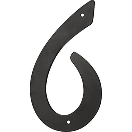 Hillman Group 841628 4 in. Nail-On Black Aluminum House Number - 6 - 3 Piece