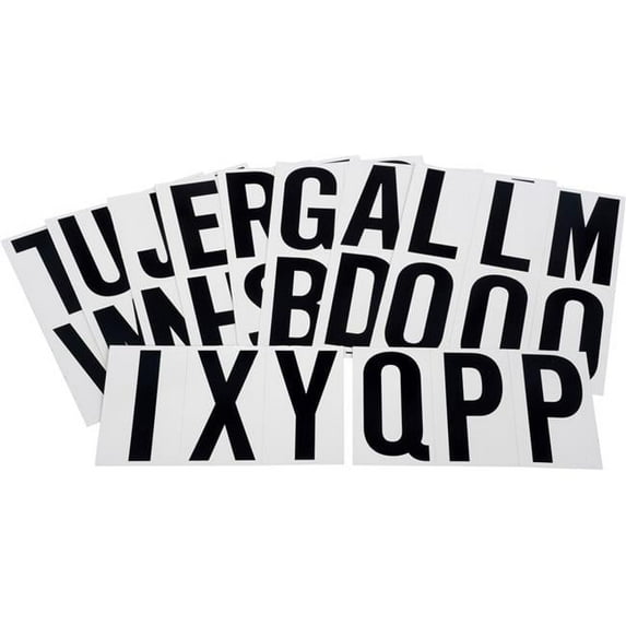 Hillman Group 842272 3 in. Black & White Vinyl Square Cut Self Adhesive Letter