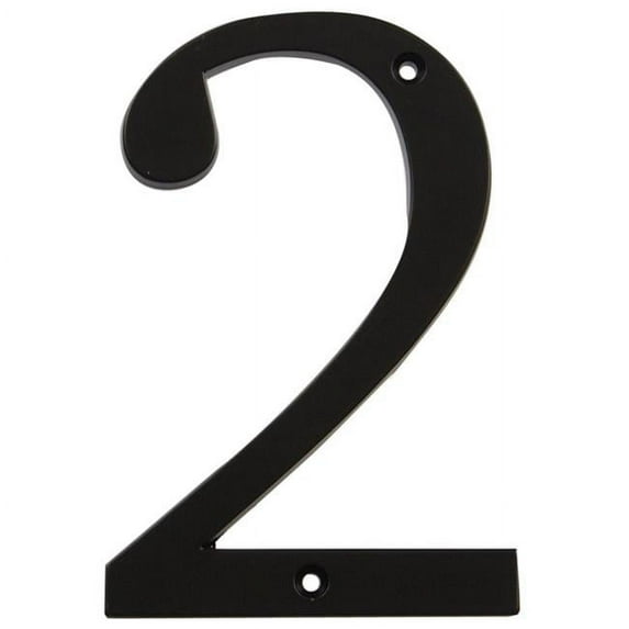 Hillman Group 843142 4 in. Black Distinctions Zinc Die-Cast Flush Mount House Number - 2 - 3 Piece