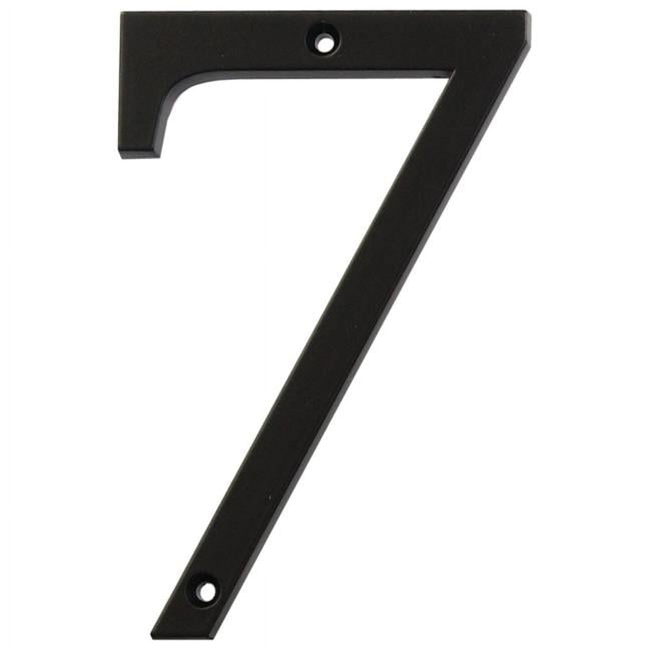 Hillman Group 843147 4 in. Black Distinctions Zinc Die-Cast Flush Mount House Number - 7 -  3 Piece