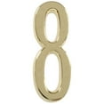 thumbnail image 1 of Hillman Group 843278 4 in. Polished Brass Distinctions Brass Adhesive Plaque Number - 8 -  3 Piece, 1 of 2