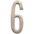 thumbnail image 1 of Hillman Group 843286 4 in. Nickel Distinctions Zinc Die-Cast Adhesive Plaque Number - 6 - 3 Piece, 1 of 3