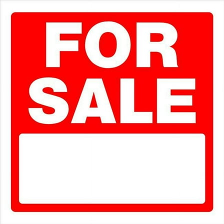 Hillman Group 843384 16.75 x 16.75 in. Red &amp; White Plastic for Sale Sign -  6 Piece