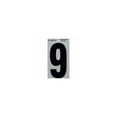 thumbnail image 1 of Hillman Group 844105 5 in. Black & Silver Reflective Mylar Square Cut Self Adhesive Number - 9, 1 of 2