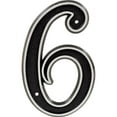 thumbnail image 1 of Hillman Group 845898 6 in. Gray & Black Reflective Plastic House Number - 6, 1 of 1