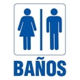 thumbnail image 1 of Hillman Group 848828 5 x 7 in. Adhesive Restroom Sign -  6 Piece, 1 of 1