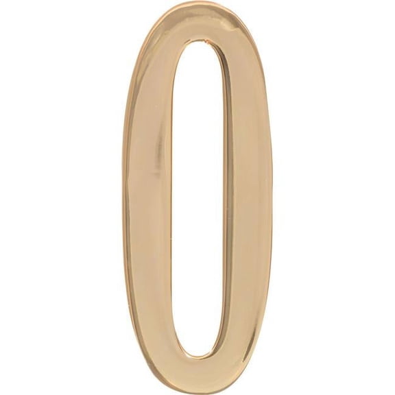 Hillman Group 848968 4 in. Distinctions Decorative Self-Adhesive Gold Domed House Number 0 - 3 Piece