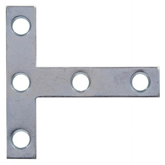 Hillman Group 851711 Carded - Zinc T- Plate, 3 x 3 in.