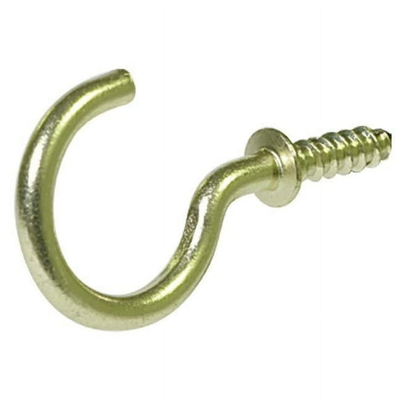 Hillman Group 851852 Carded - Solid Brass Cup Hook - 0.875 in.