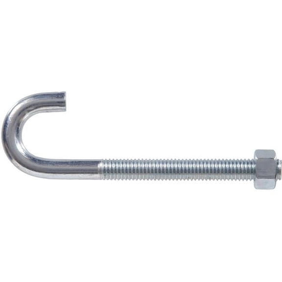 Hillman Group 851899 Flagged - J Bolt Zinc, 0.312 x 7 in. - 125 lbs Limit - Pack of 10