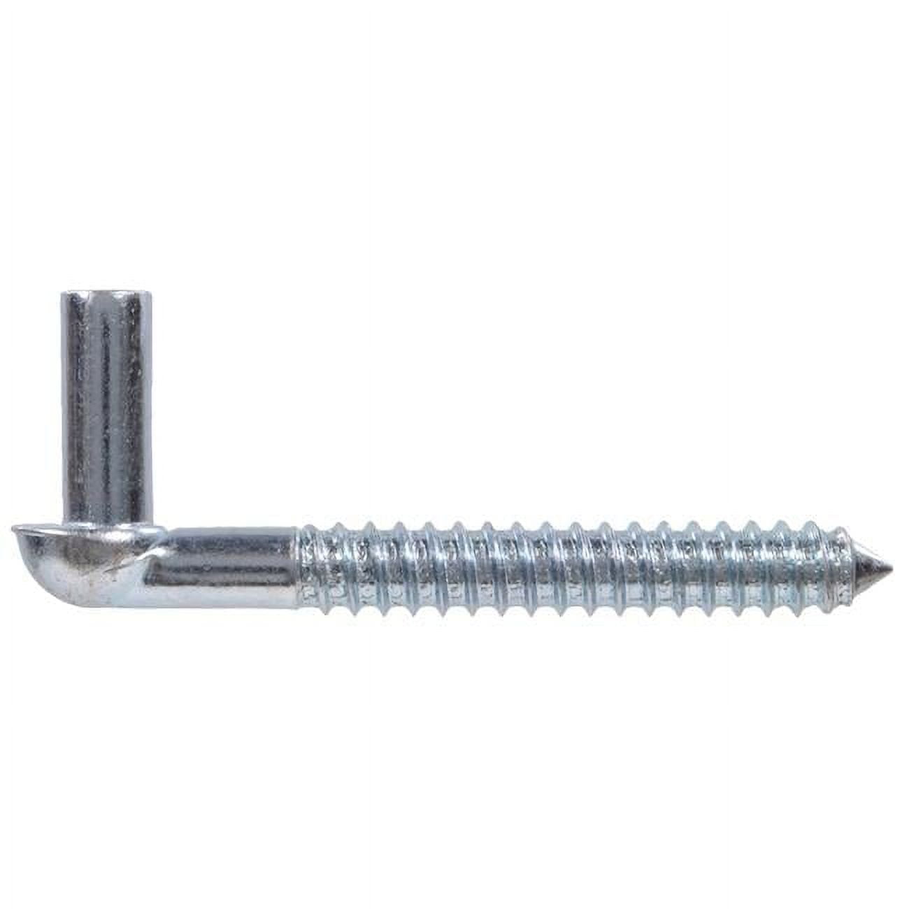 Hillman Group 851912 Flagged - Zinc Gate Screw Hook - 0.5 x 4 in. - Pack of 5