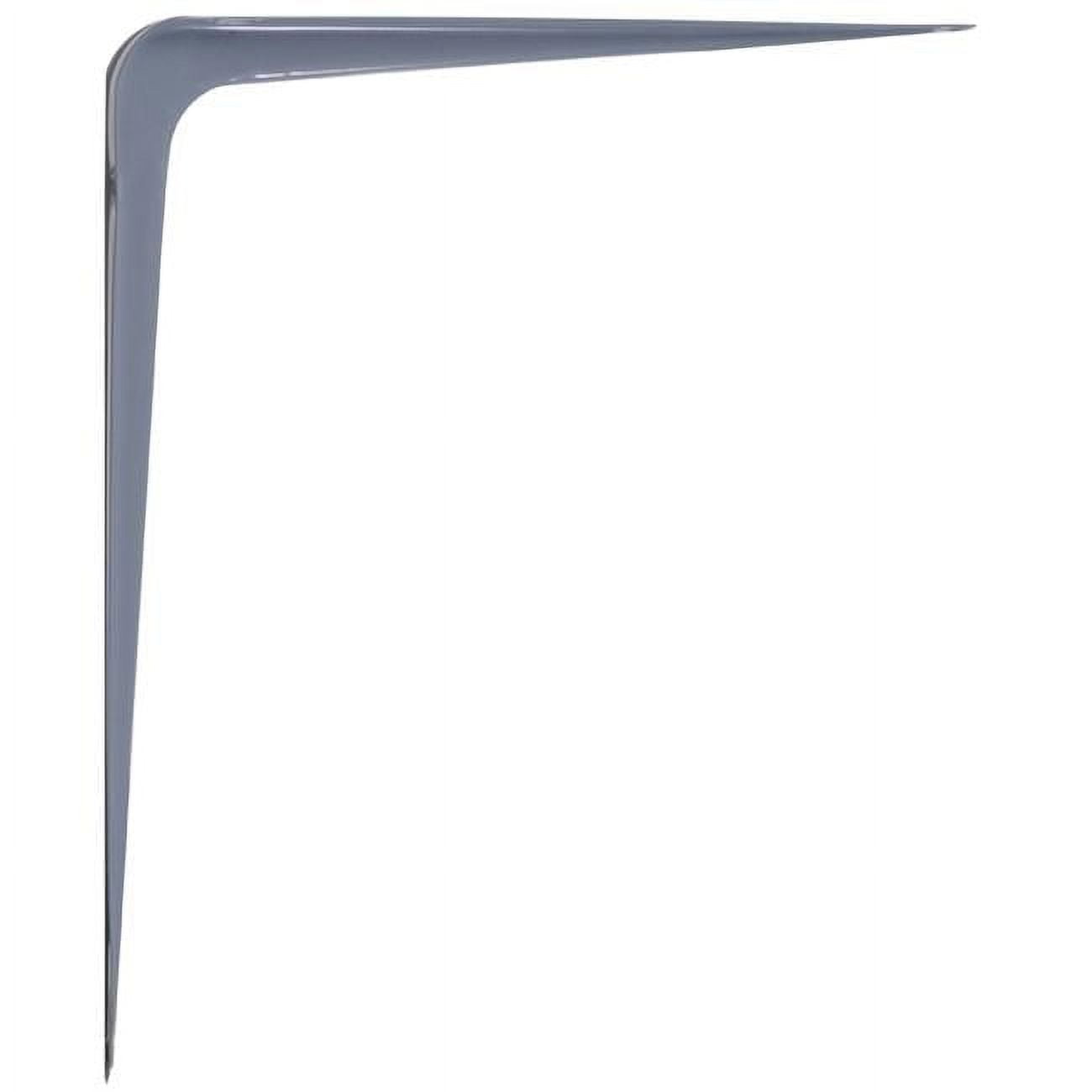 Hillman Group 852020 Flagged - Gray Shelf Bracket, 12 x 14 in. - Pack of 2