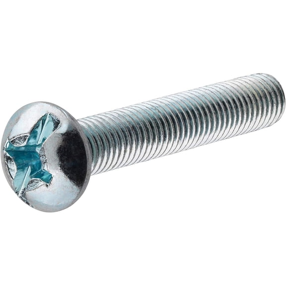 Hillman Machine Screw Round Head Zinc Finish - 100 Pack, 1/4" x 2-1/2" Steel