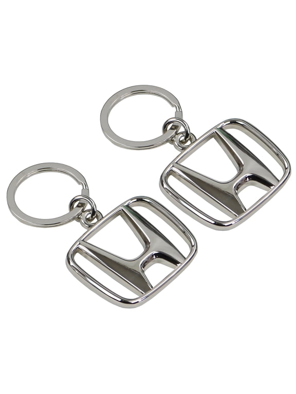 Group Honda"H" Emblem Chrome Metal Key Chain, 2-Pack
